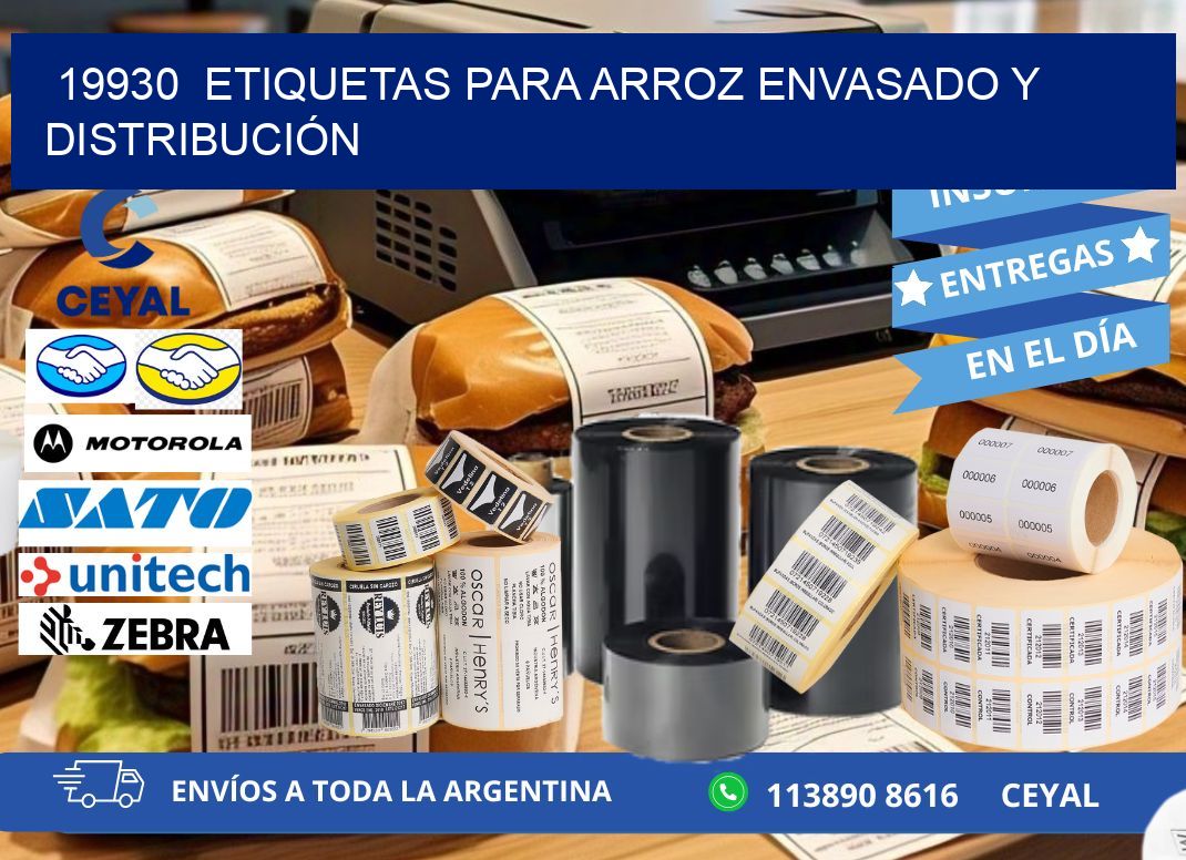19930  ETIQUETAS PARA ARROZ ENVASADO Y DISTRIBUCIÓN