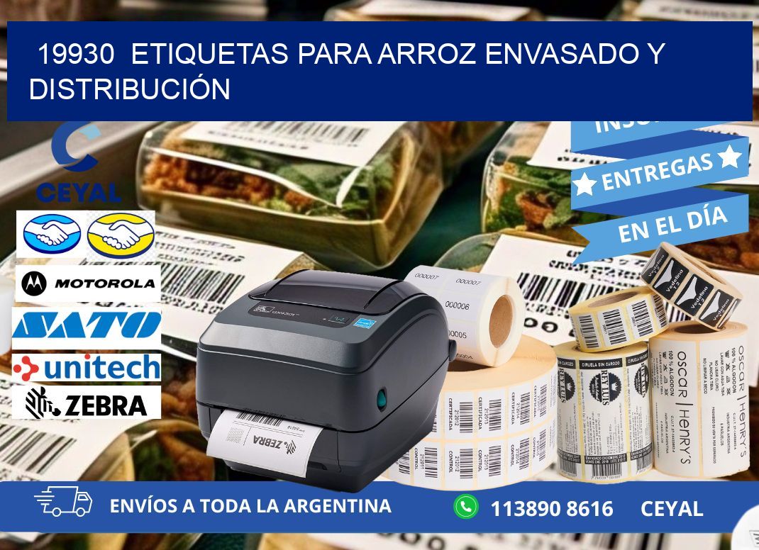 19930  ETIQUETAS PARA ARROZ ENVASADO Y DISTRIBUCIÓN