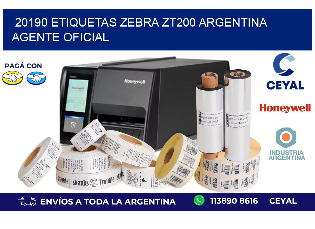 20190 etiquetas zebra zt200 argentina AGENTE OFICIAL