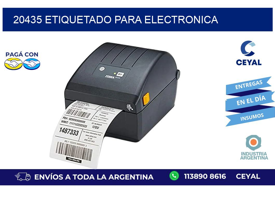 20435 ETIQUETADO PARA ELECTRONICA