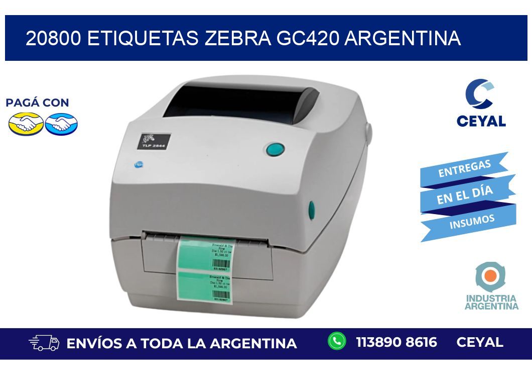 20800 etiquetas zebra gc420 argentina