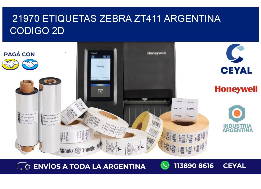 21970 etiquetas zebra zt411 argentina CODIGO 2D