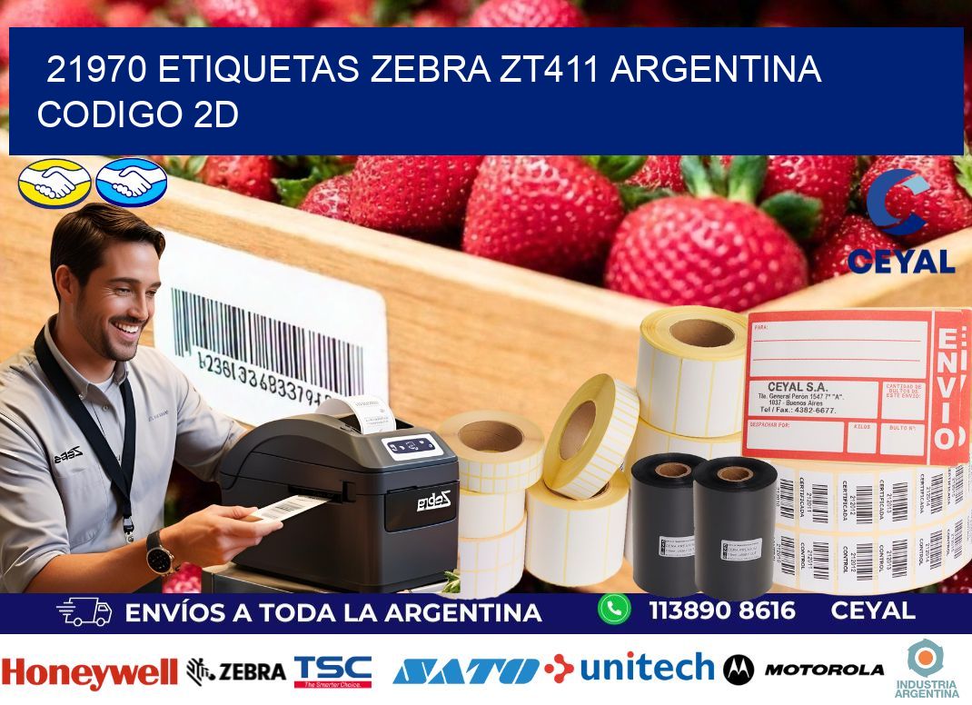 21970 etiquetas zebra zt411 argentina CODIGO 2D