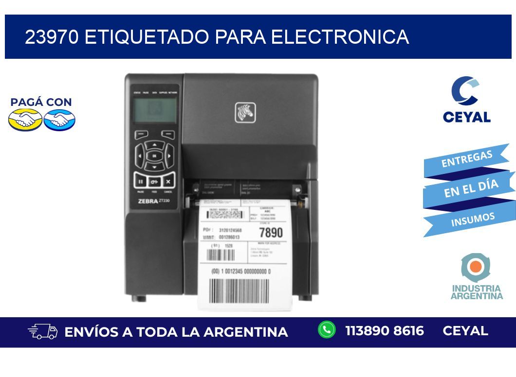 23970 ETIQUETADO PARA ELECTRONICA