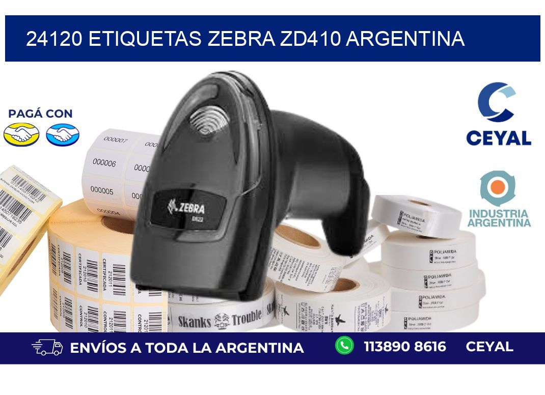 24120 etiquetas zebra zd410 argentina