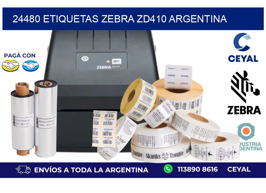 24480 etiquetas zebra zd410 argentina