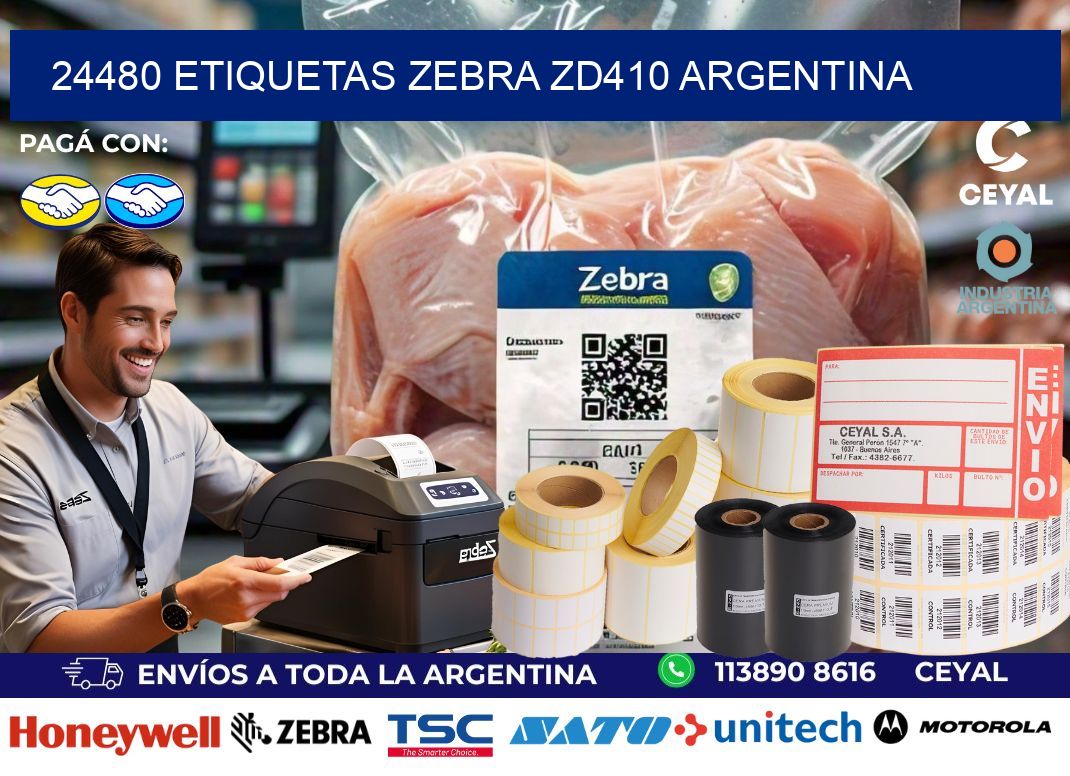 24480 etiquetas zebra zd410 argentina