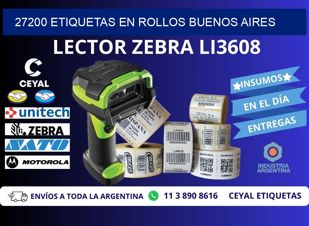 27200 ETIQUETAS EN ROLLOS BUENOS AIRES