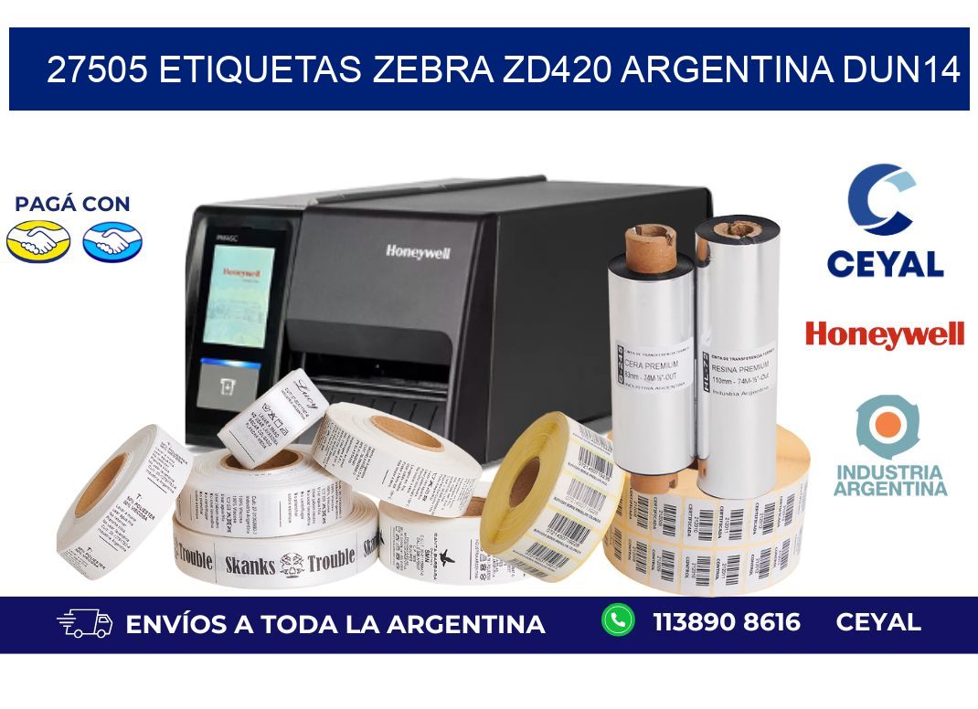 27505 etiquetas zebra zd420 argentina DUN14