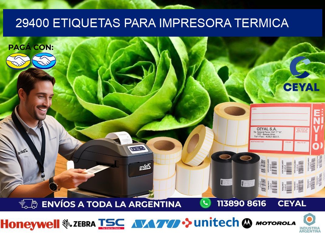 29400 ETIQUETAS PARA IMPRESORA TERMICA