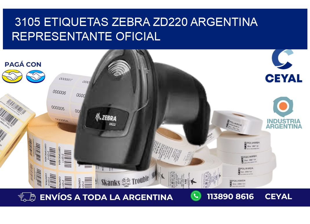 3105 etiquetas zebra zd220 argentina REPRESENTANTE OFICIAL