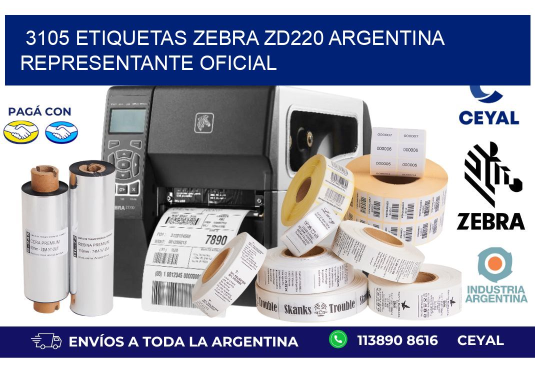 3105 etiquetas zebra zd220 argentina REPRESENTANTE OFICIAL