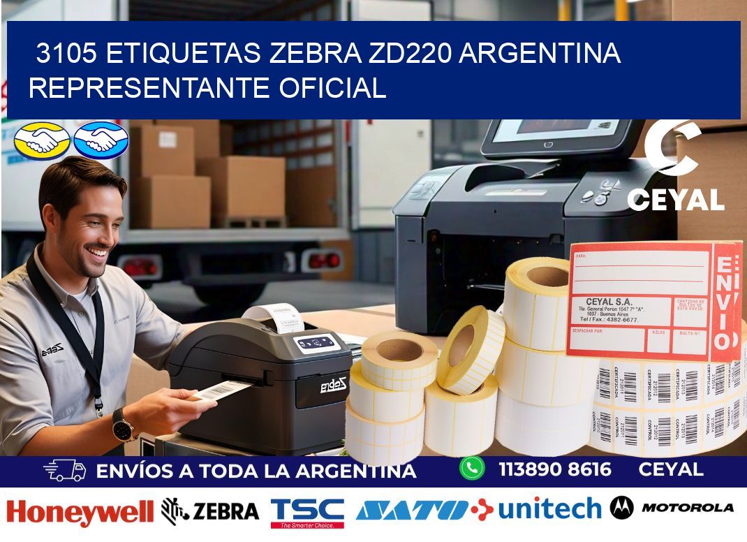 3105 etiquetas zebra zd220 argentina REPRESENTANTE OFICIAL