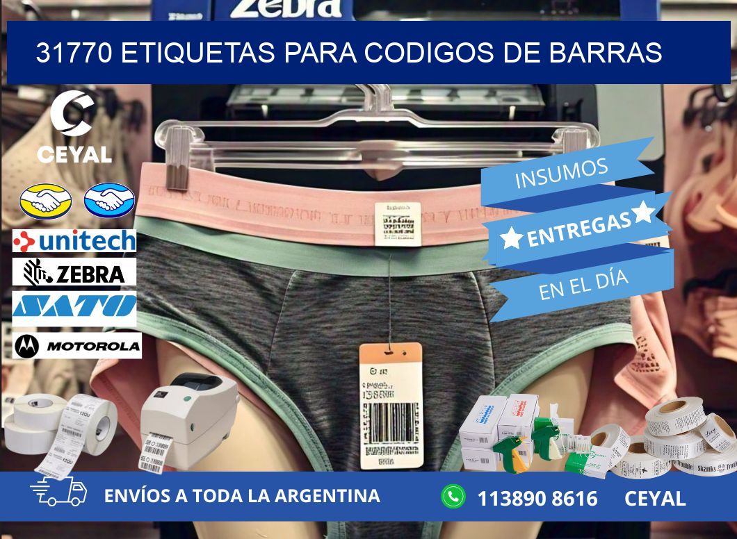 31770 ETIQUETAS PARA CODIGOS DE BARRAS
