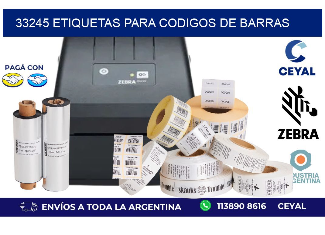33245 ETIQUETAS PARA CODIGOS DE BARRAS