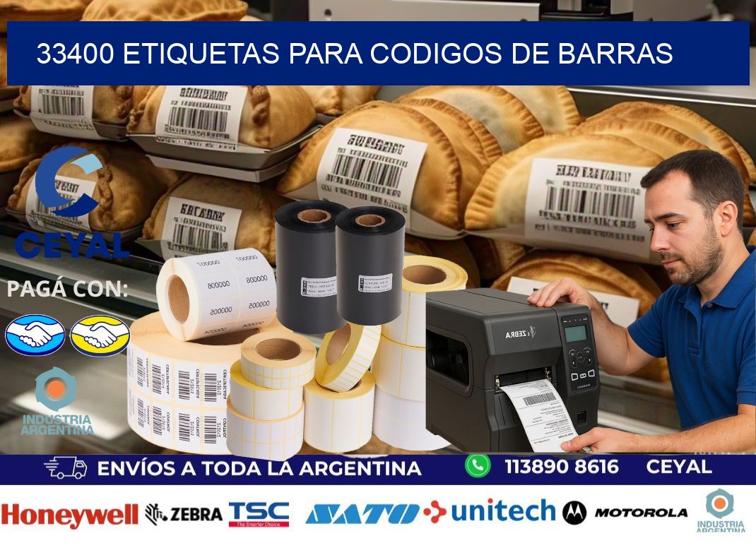33400 ETIQUETAS PARA CODIGOS DE BARRAS