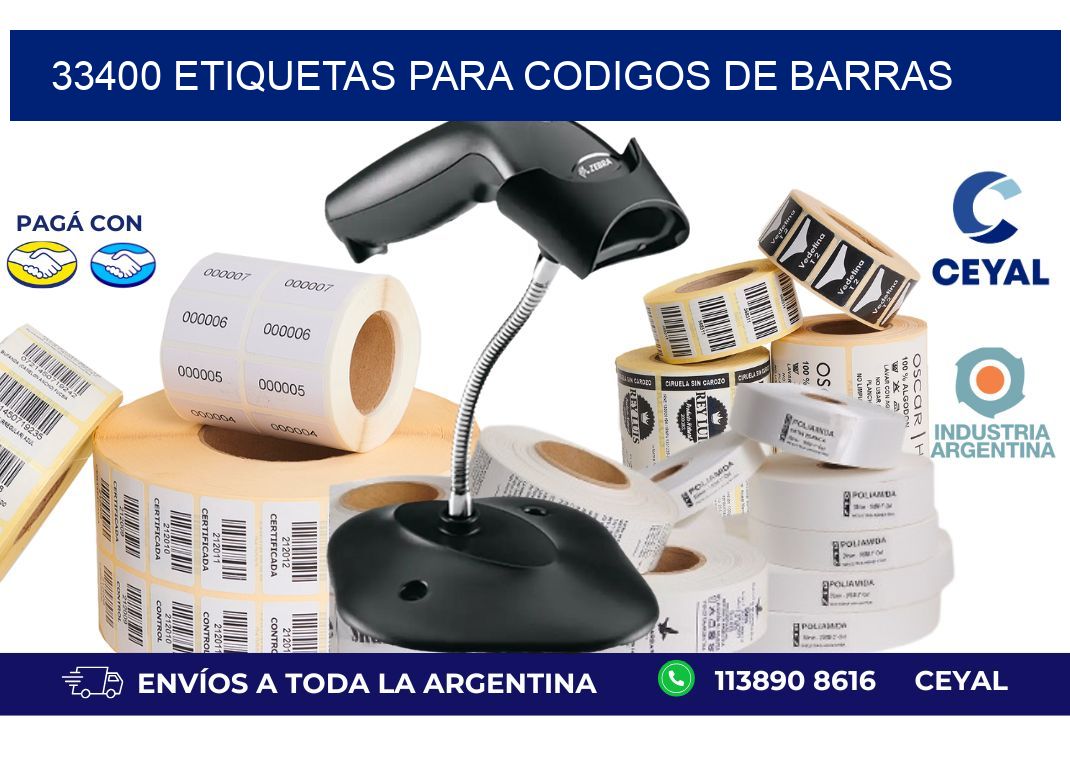 33400 ETIQUETAS PARA CODIGOS DE BARRAS