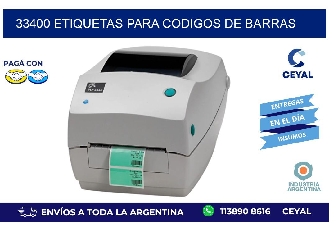33400 ETIQUETAS PARA CODIGOS DE BARRAS
