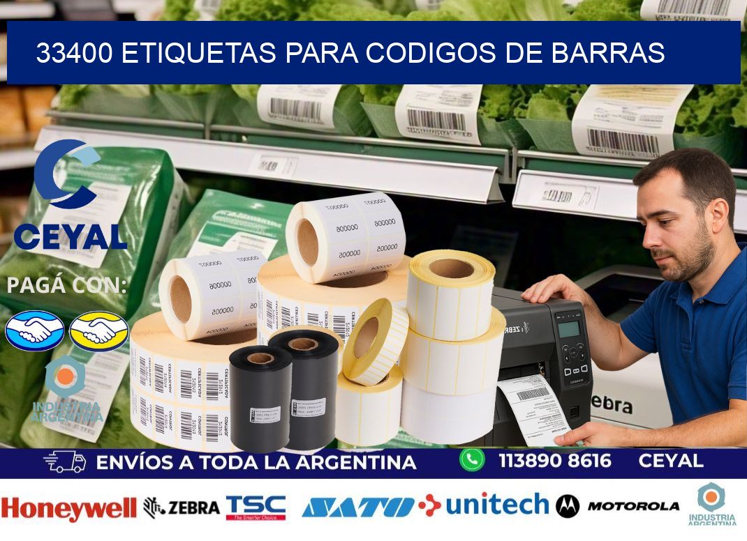 33400 ETIQUETAS PARA CODIGOS DE BARRAS