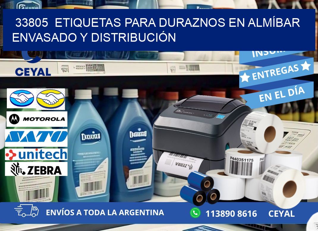 33805  ETIQUETAS PARA DURAZNOS EN ALMÍBAR ENVASADO Y DISTRIBUCIÓN