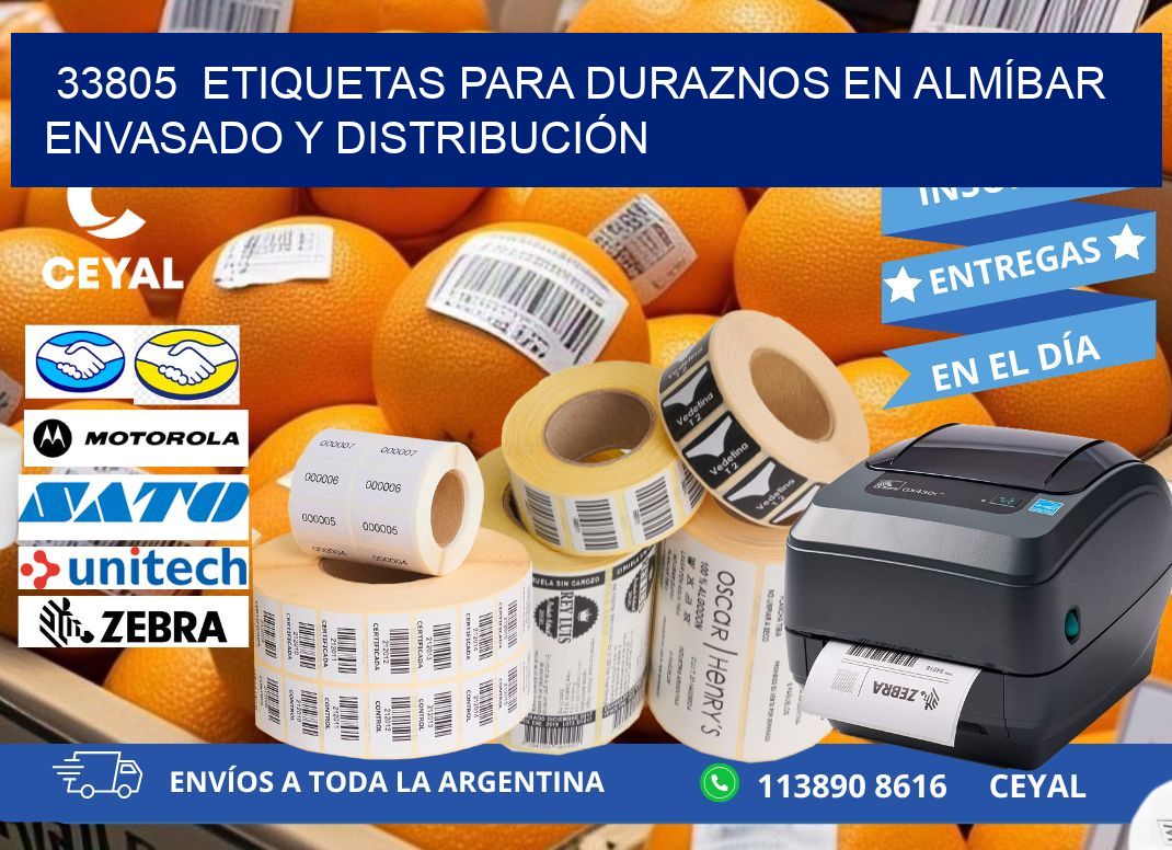 33805  ETIQUETAS PARA DURAZNOS EN ALMÍBAR ENVASADO Y DISTRIBUCIÓN