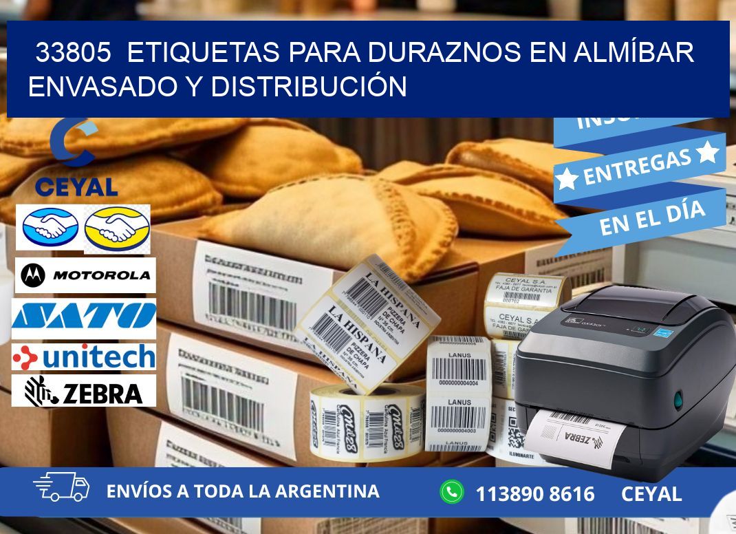 33805  ETIQUETAS PARA DURAZNOS EN ALMÍBAR ENVASADO Y DISTRIBUCIÓN