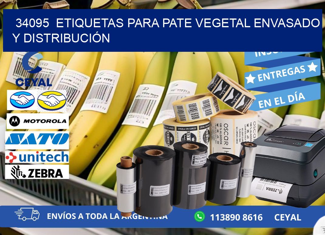 34095  ETIQUETAS PARA PATE VEGETAL ENVASADO Y DISTRIBUCIÓN