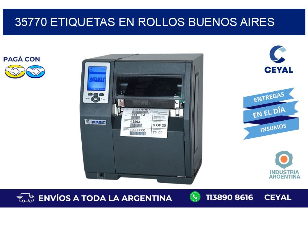 35770 ETIQUETAS EN ROLLOS BUENOS AIRES