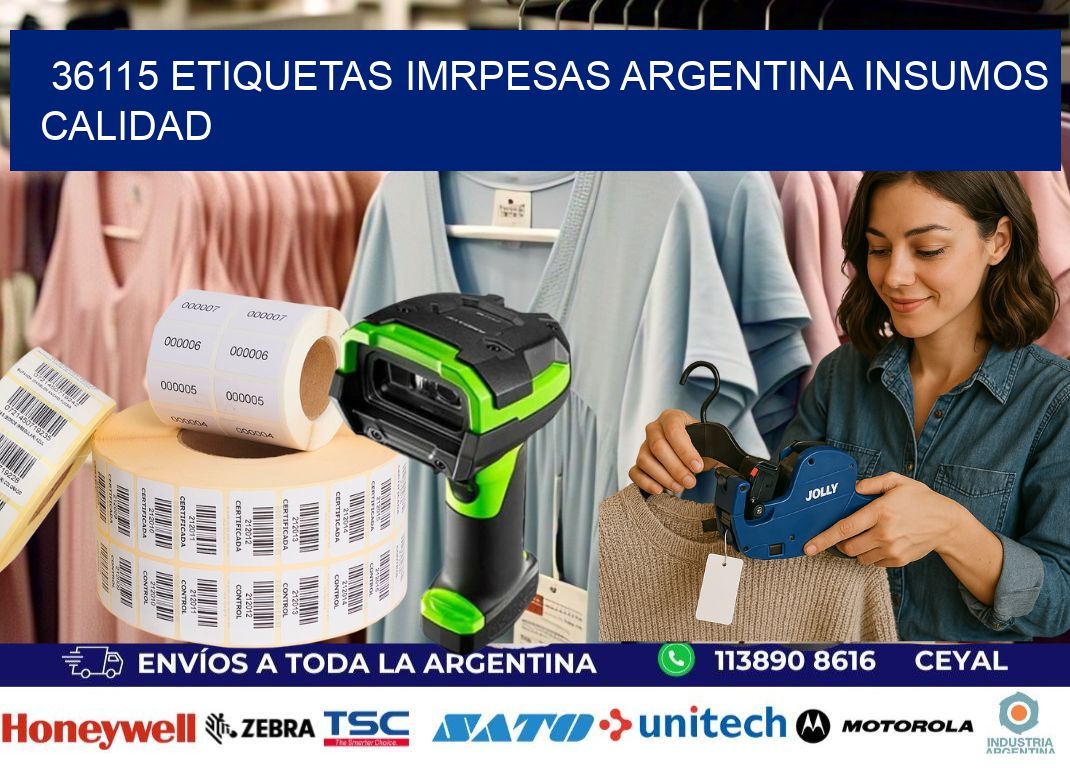 36115 etiquetas imrpesas argentina INSUMOS CALIDAD