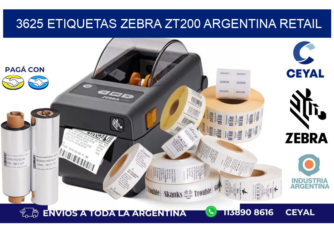 3625 etiquetas zebra zt200 argentina RETAIL