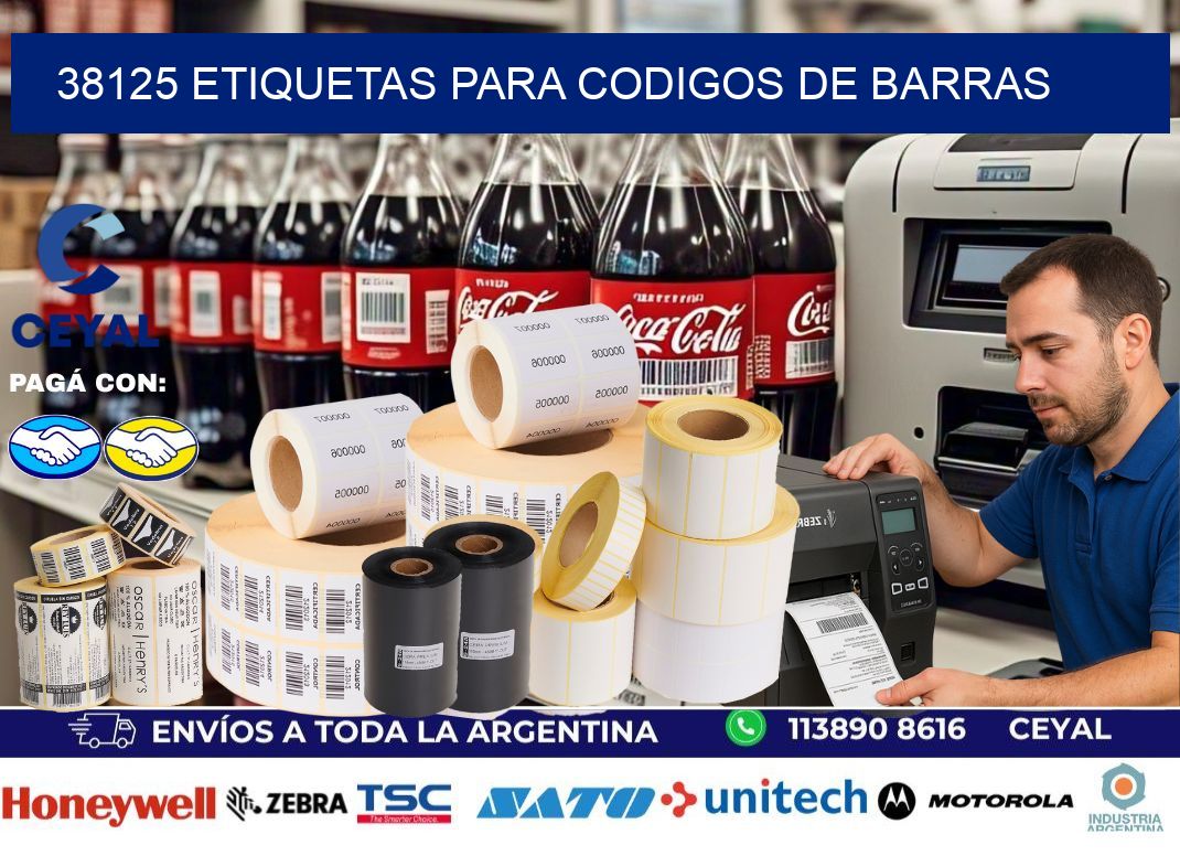 38125 ETIQUETAS PARA CODIGOS DE BARRAS