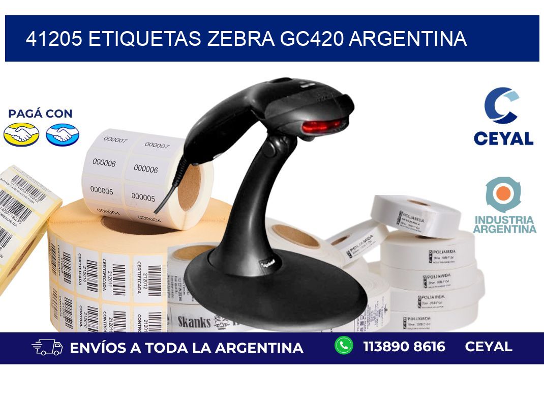 41205 etiquetas zebra gc420 argentina