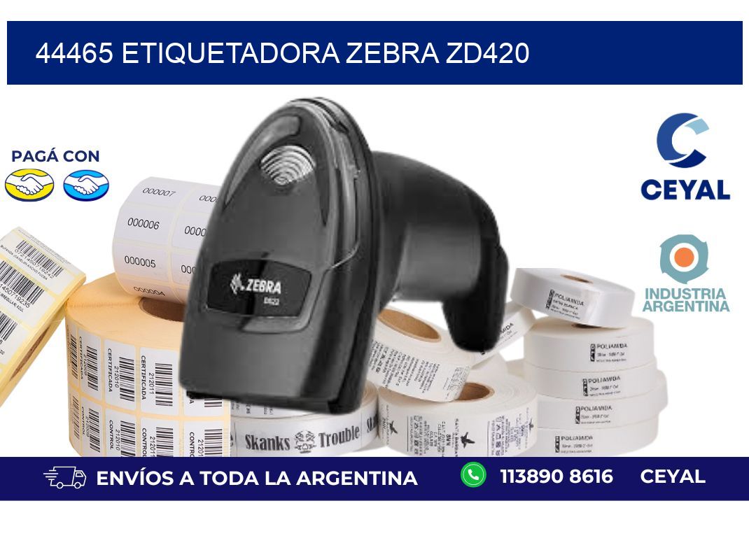 44465 ETIQUETADORA ZEBRA ZD420