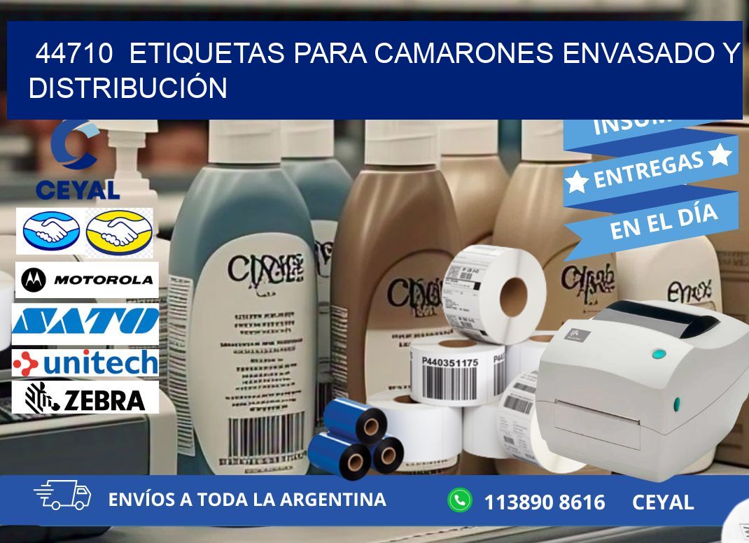 44710  ETIQUETAS PARA CAMARONES ENVASADO Y DISTRIBUCIÓN