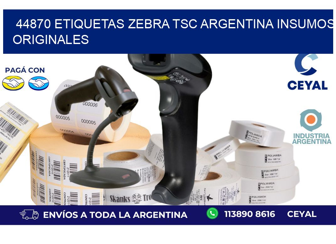 44870 etiquetas zebra tsc argentina INSUMOS ORIGINALES