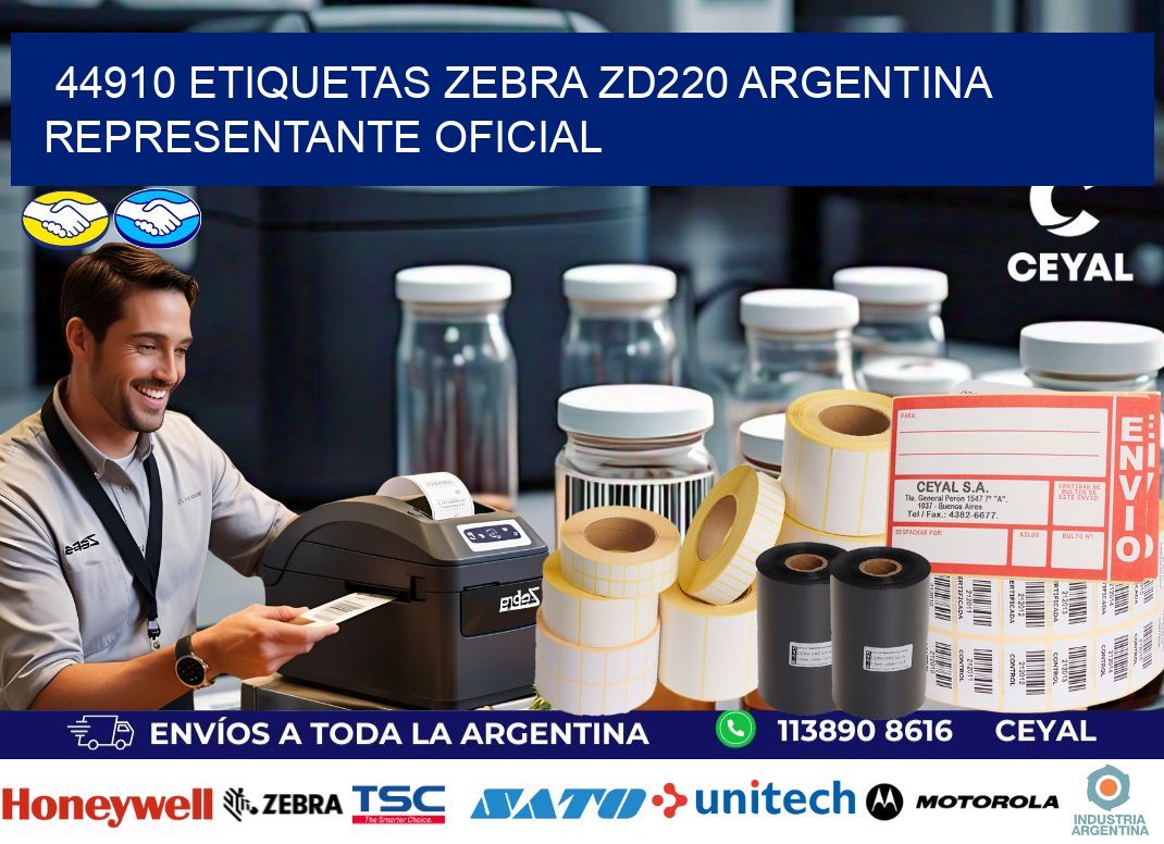 44910 etiquetas zebra zd220 argentina REPRESENTANTE OFICIAL