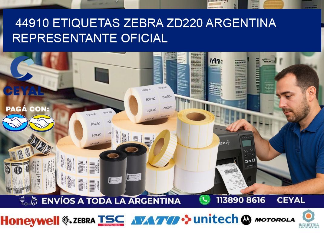 44910 etiquetas zebra zd220 argentina REPRESENTANTE OFICIAL
