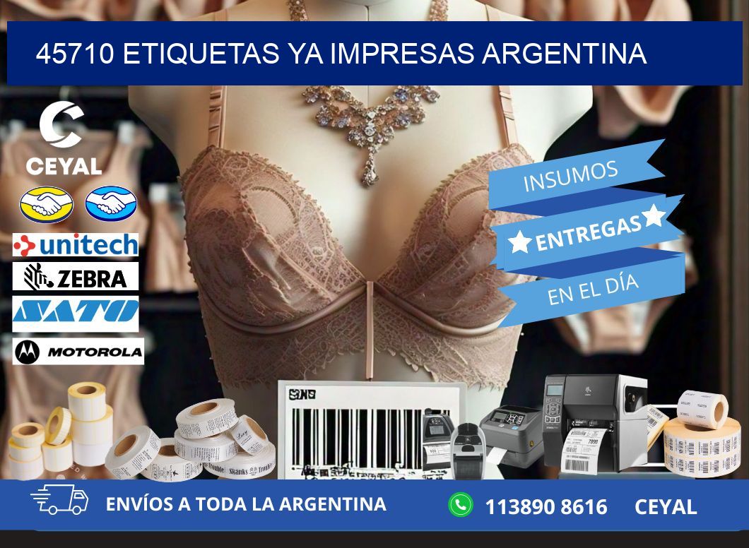 45710 ETIQUETAS YA IMPRESAS ARGENTINA