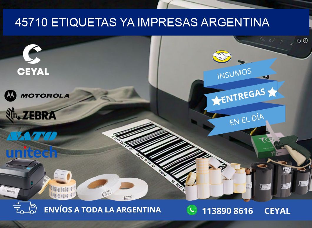45710 ETIQUETAS YA IMPRESAS ARGENTINA
