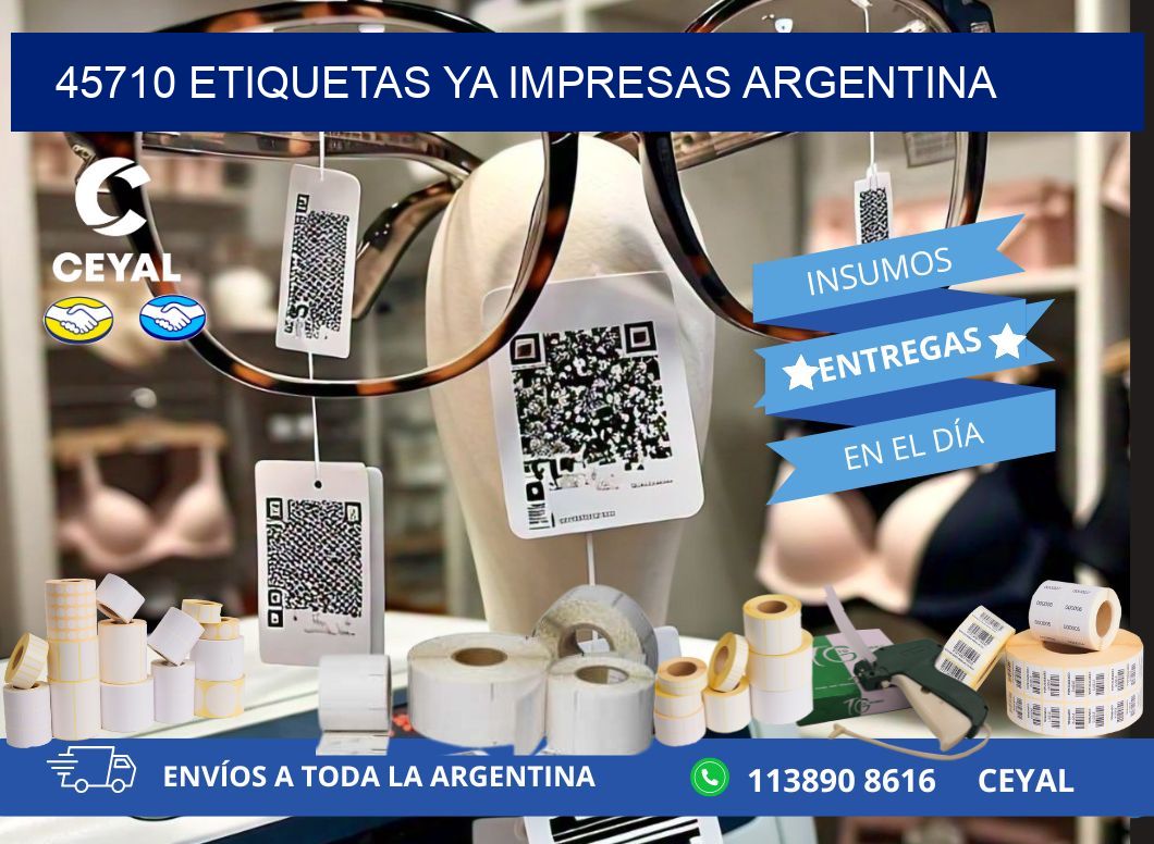 45710 ETIQUETAS YA IMPRESAS ARGENTINA
