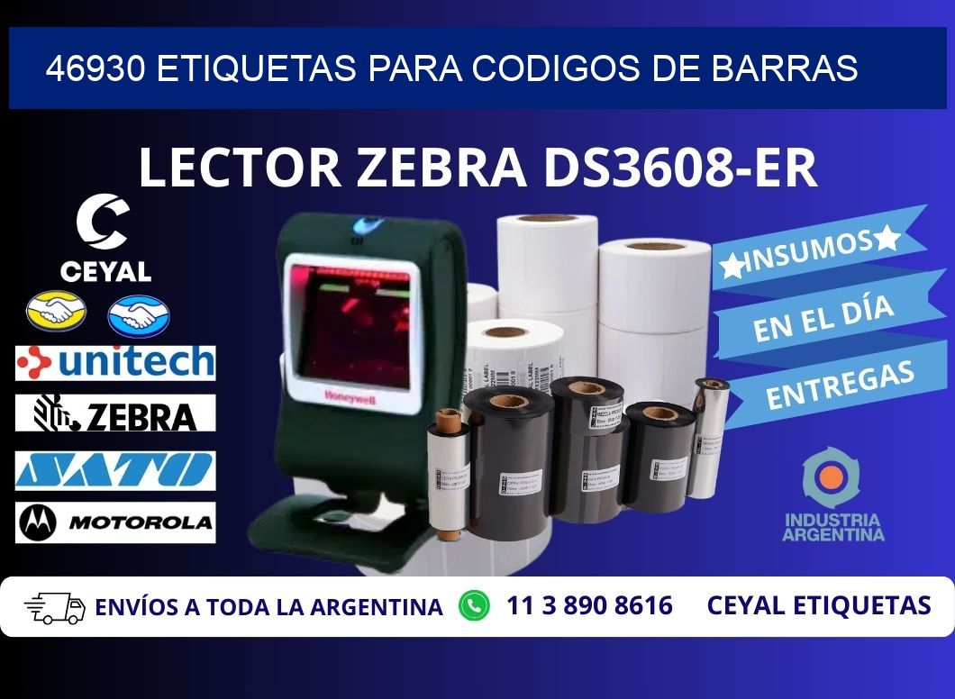 46930 ETIQUETAS PARA CODIGOS DE BARRAS