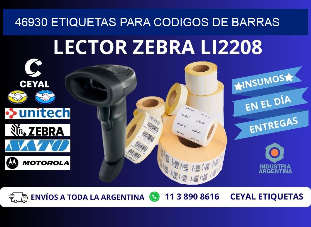 46930 ETIQUETAS PARA CODIGOS DE BARRAS