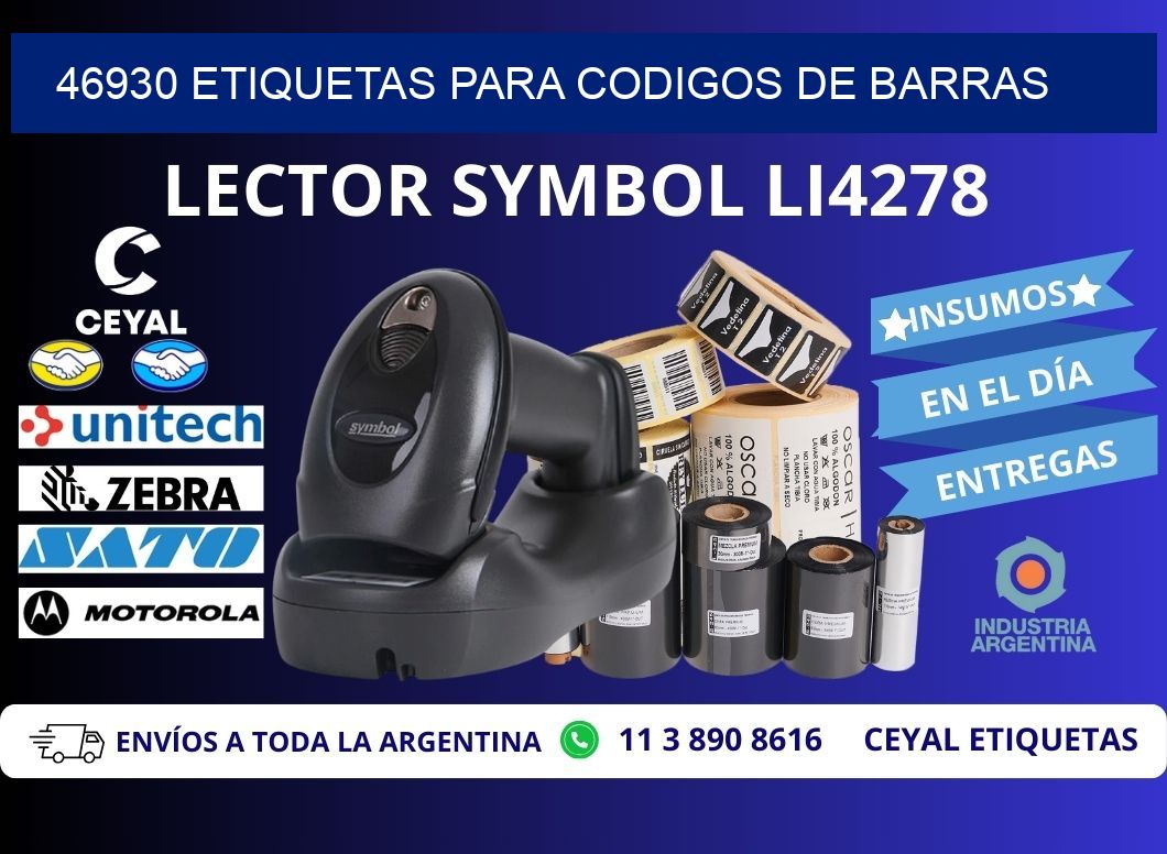 46930 ETIQUETAS PARA CODIGOS DE BARRAS