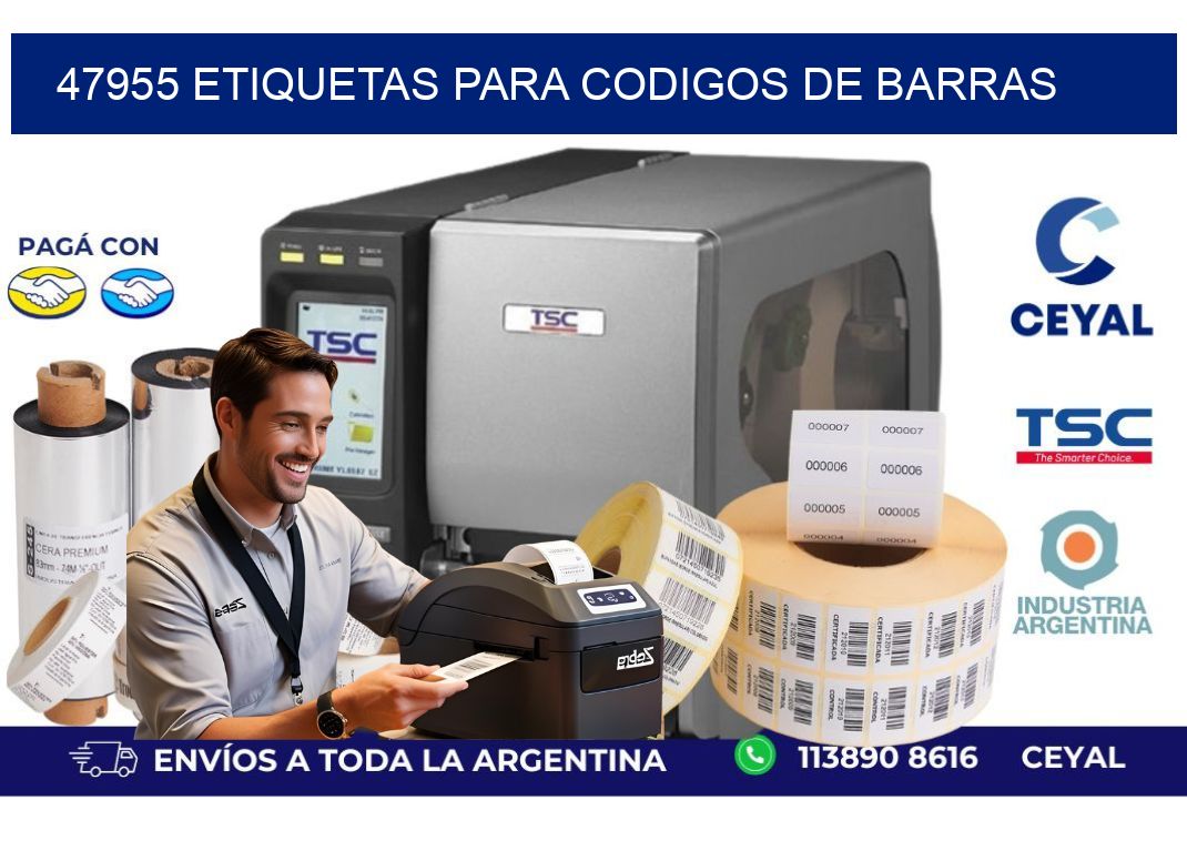 47955 ETIQUETAS PARA CODIGOS DE BARRAS
