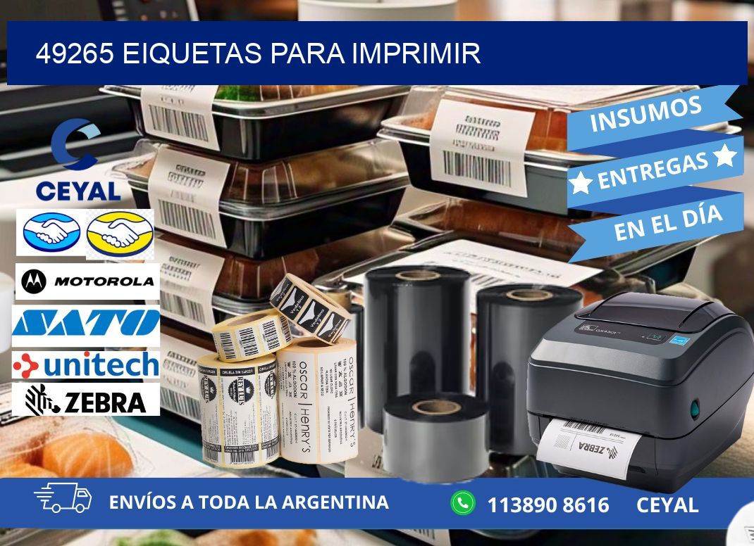 49265 EIQUETAS PARA IMPRIMIR