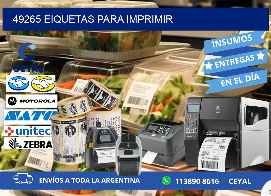 49265 EIQUETAS PARA IMPRIMIR