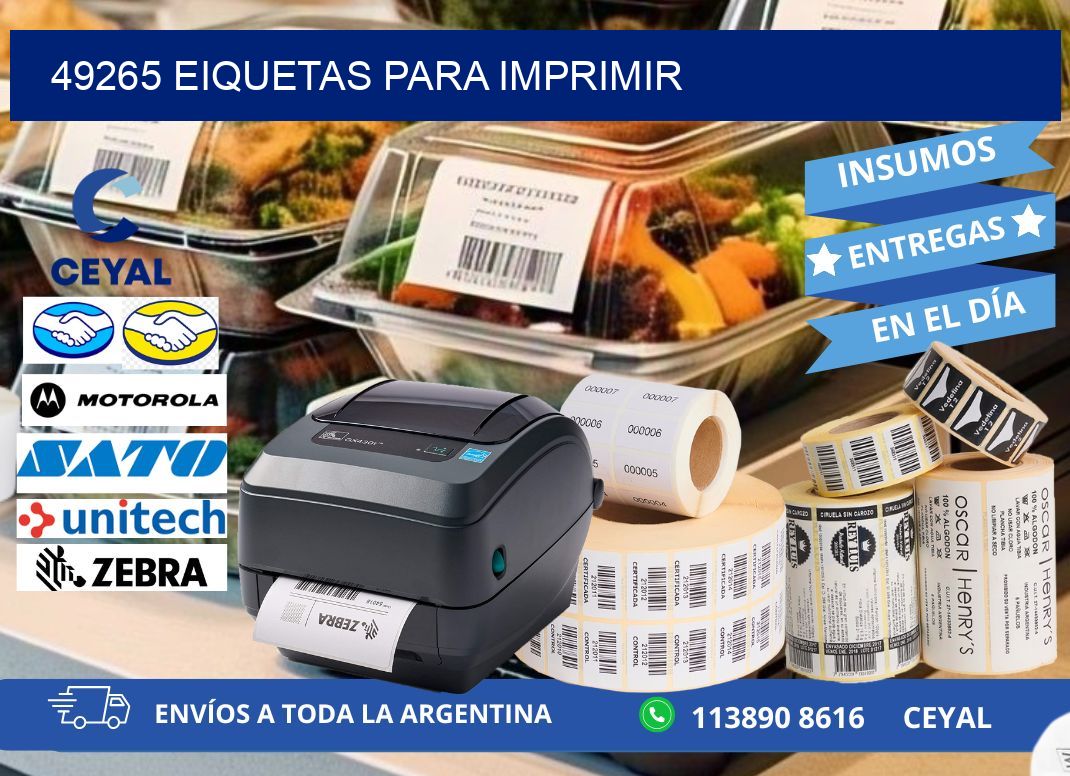 49265 EIQUETAS PARA IMPRIMIR
