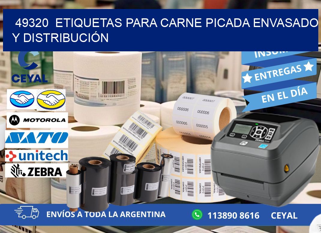 49320  ETIQUETAS PARA CARNE PICADA ENVASADO Y DISTRIBUCIÓN