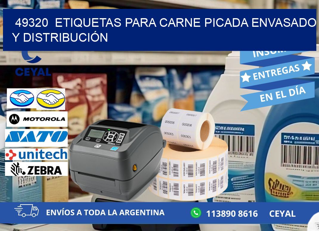 49320  ETIQUETAS PARA CARNE PICADA ENVASADO Y DISTRIBUCIÓN