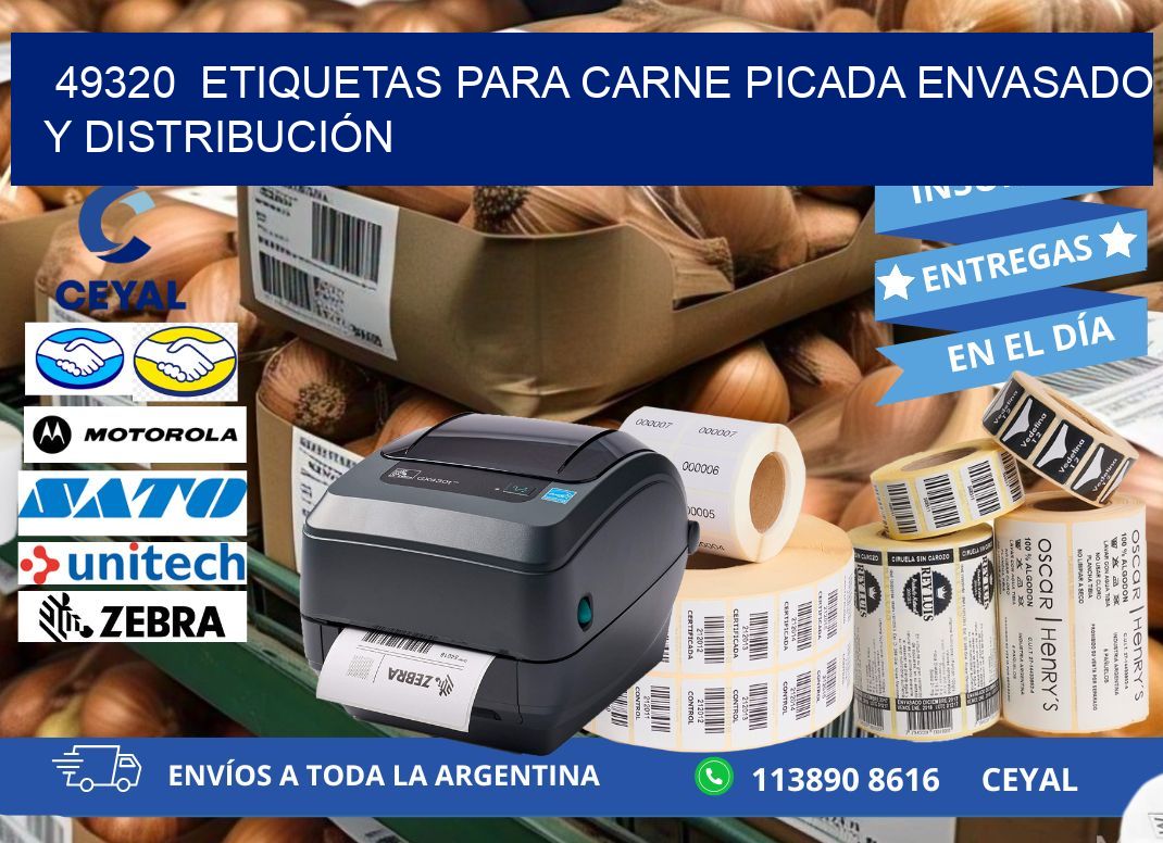 49320  ETIQUETAS PARA CARNE PICADA ENVASADO Y DISTRIBUCIÓN